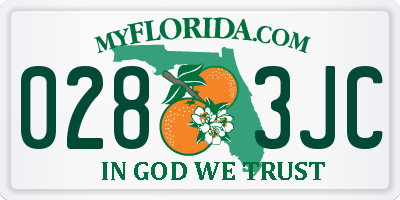 FL license plate 0283JC