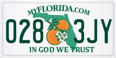 FL license plate 0283JY