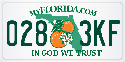 FL license plate 0283KF