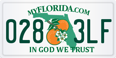 FL license plate 0283LF