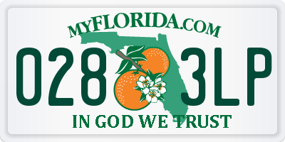 FL license plate 0283LP