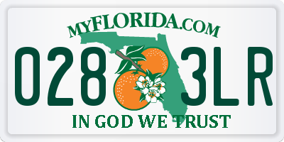 FL license plate 0283LR