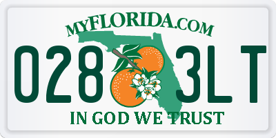 FL license plate 0283LT