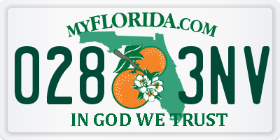 FL license plate 0283NV