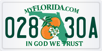 FL license plate 0283OA