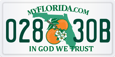 FL license plate 0283OB