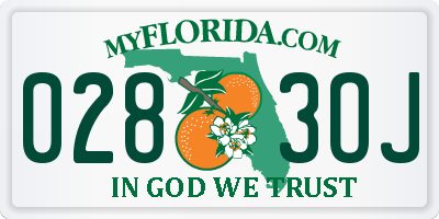 FL license plate 0283OJ