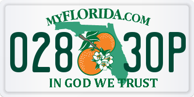 FL license plate 0283OP