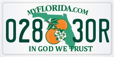 FL license plate 0283OR