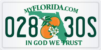 FL license plate 0283OS