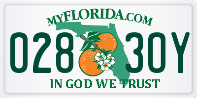 FL license plate 0283OY