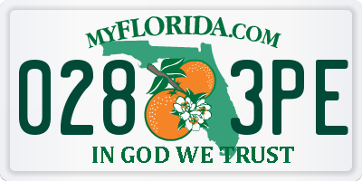 FL license plate 0283PE