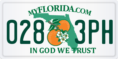 FL license plate 0283PH