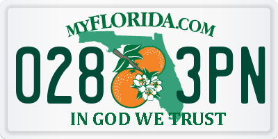 FL license plate 0283PN