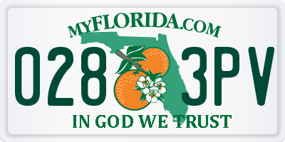 FL license plate 0283PV