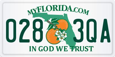 FL license plate 0283QA