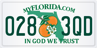 FL license plate 0283QD
