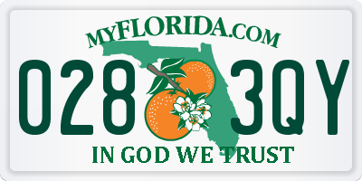 FL license plate 0283QY