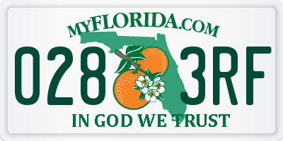 FL license plate 0283RF