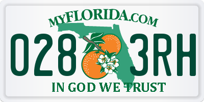 FL license plate 0283RH