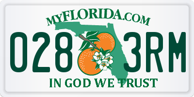 FL license plate 0283RM