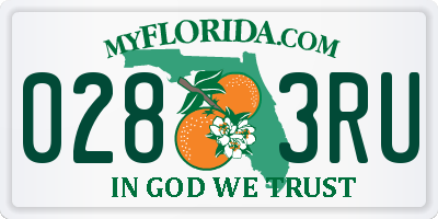 FL license plate 0283RU