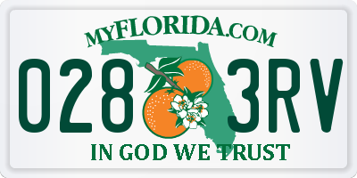 FL license plate 0283RV