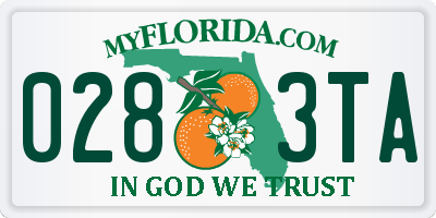 FL license plate 0283TA