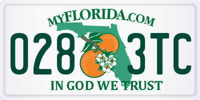FL license plate 0283TC