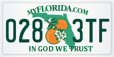 FL license plate 0283TF