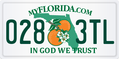 FL license plate 0283TL