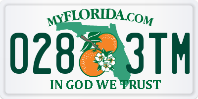 FL license plate 0283TM