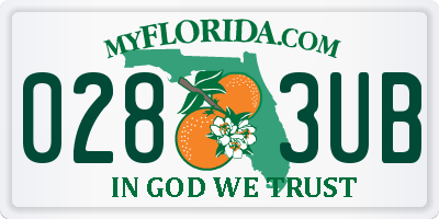 FL license plate 0283UB