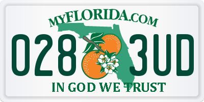 FL license plate 0283UD