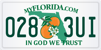 FL license plate 0283UI