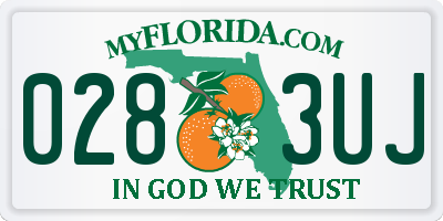 FL license plate 0283UJ