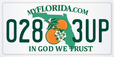 FL license plate 0283UP