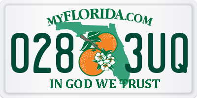 FL license plate 0283UQ