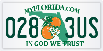 FL license plate 0283US