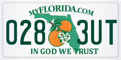 FL license plate 0283UT