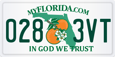 FL license plate 0283VT
