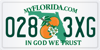 FL license plate 0283XG