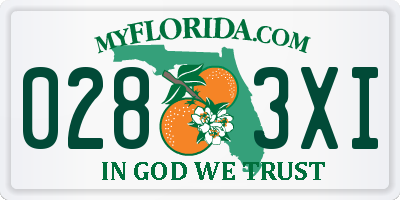 FL license plate 0283XI