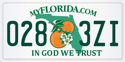 FL license plate 0283ZI