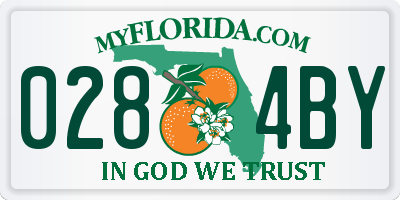 FL license plate 0284BY
