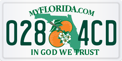 FL license plate 0284CD