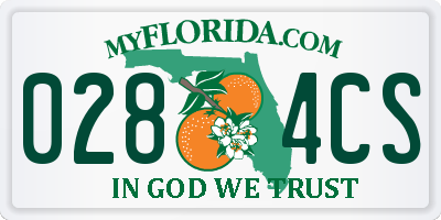 FL license plate 0284CS