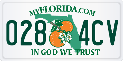 FL license plate 0284CV