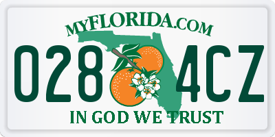 FL license plate 0284CZ