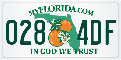FL license plate 0284DF